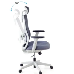 Silla de Oficina Ergonómica Prime white, brazos regulables