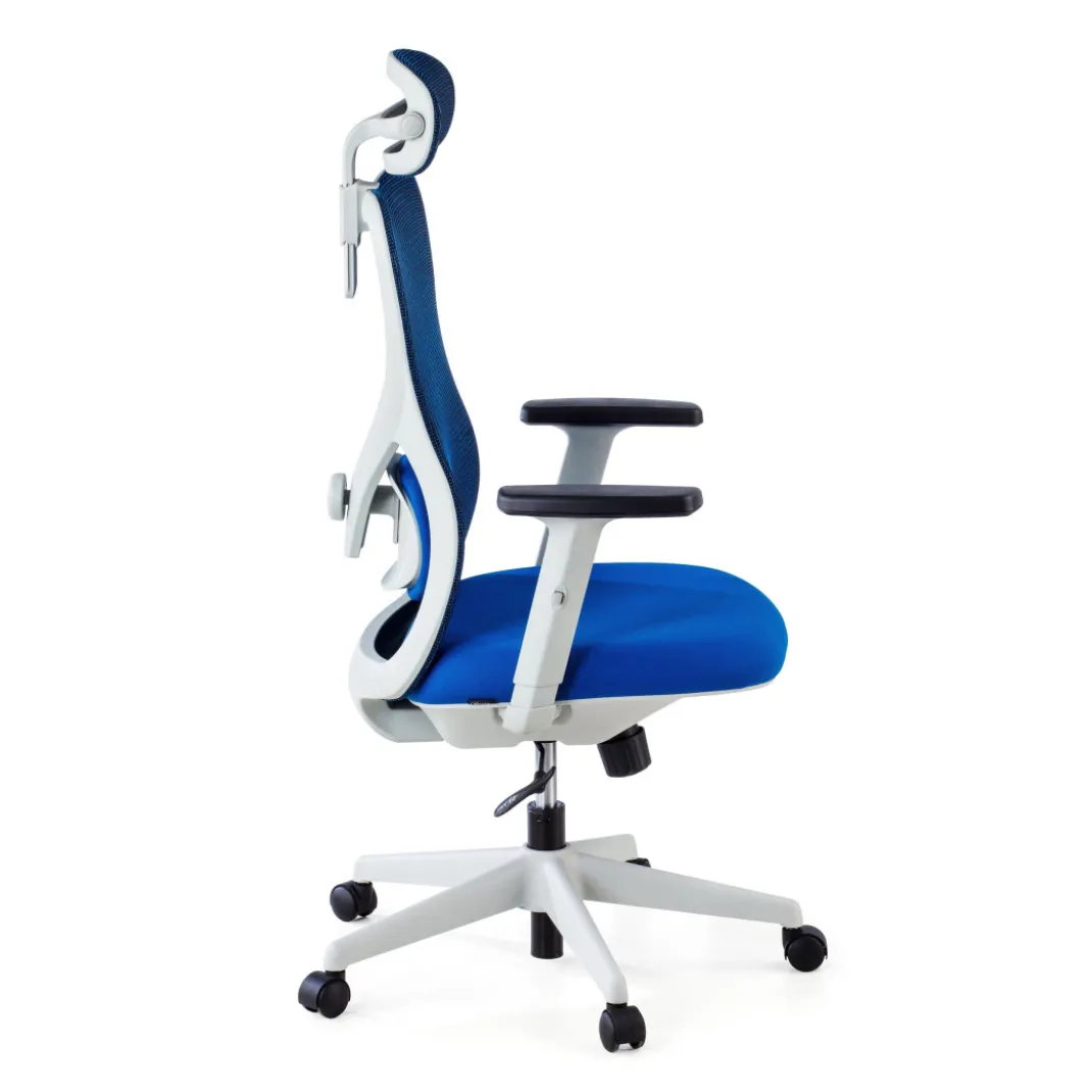 Silla de Oficina Ergonómica Prime white, brazos regulables