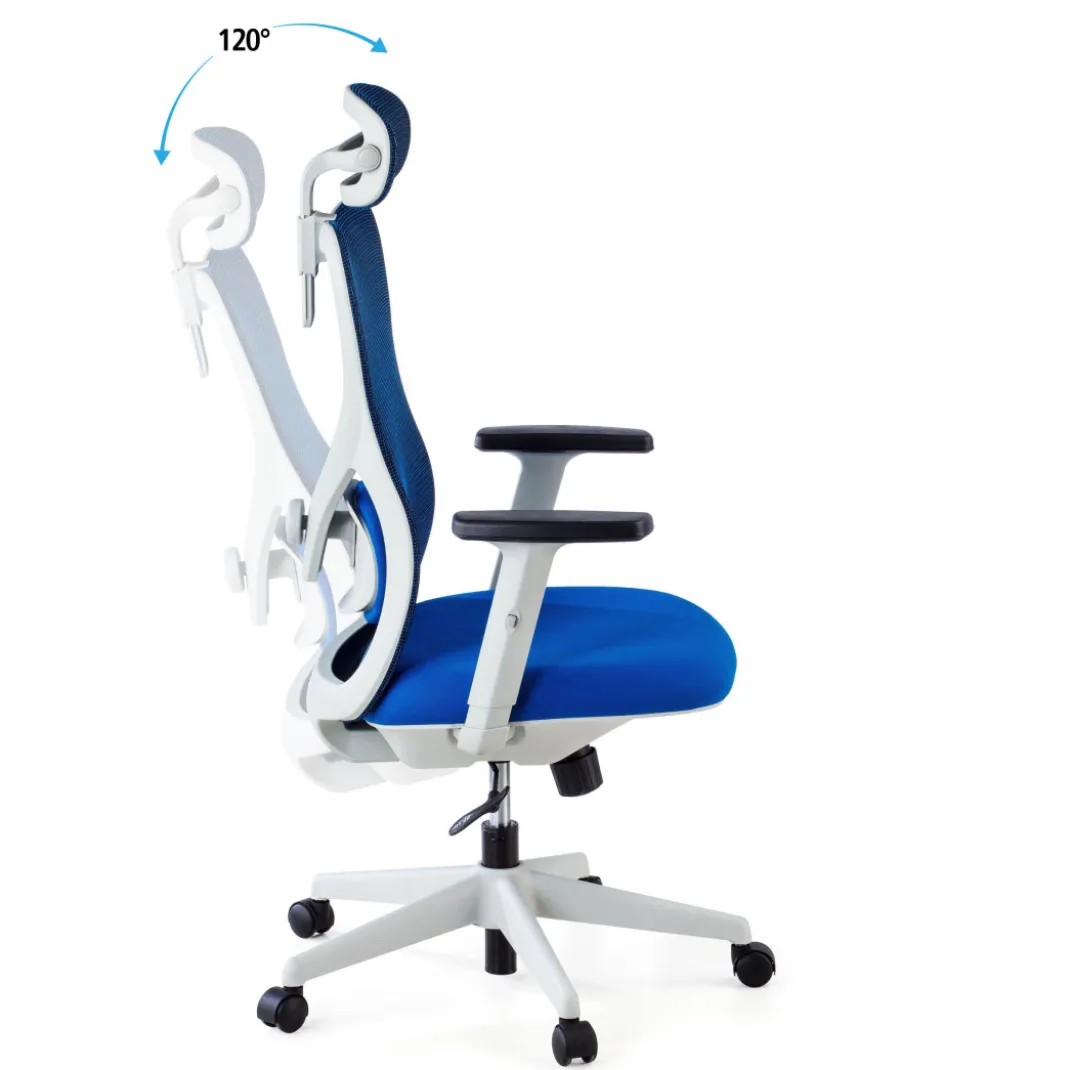 Silla de Oficina Ergonómica Prime white, brazos regulables
