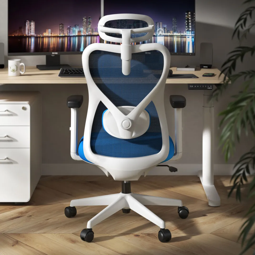 Silla de Oficina Ergonómica Prime white, brazos regulables