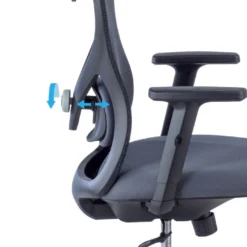 Silla de Oficina Ergonómica Prime black, brazos regulables