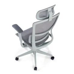 Silla de oficina Gravity White, reposacabezas, brazos 3D, red