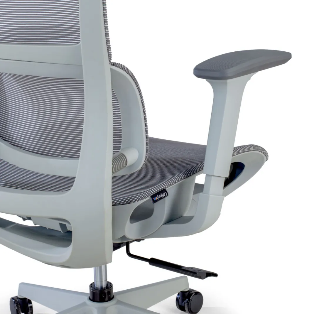 Silla de oficina Gravity White, reposacabezas, brazos 3D, red