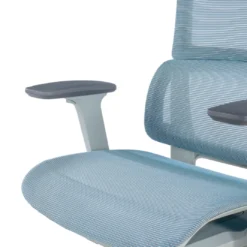 Silla de oficina Gravity White, reposacabezas, brazos 3D, red