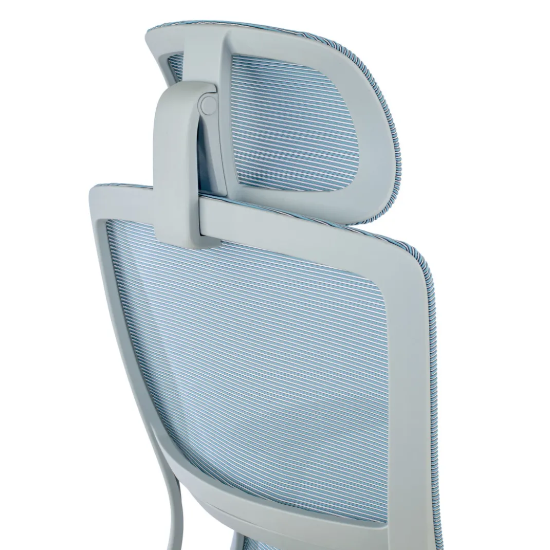 Silla de oficina Gravity White, reposacabezas, brazos 3D, red