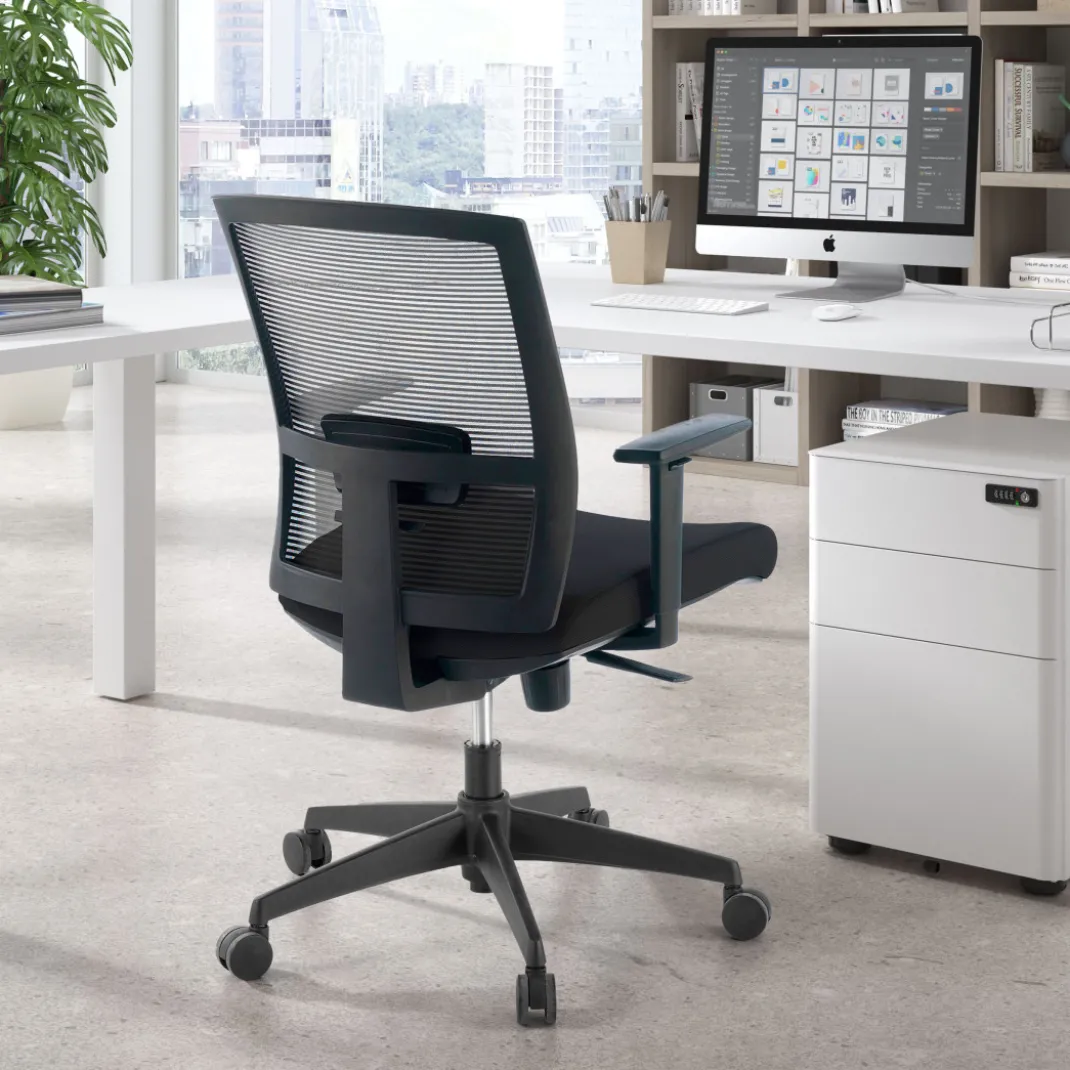 Silla de oficina Kendo, brazos ajustables, red