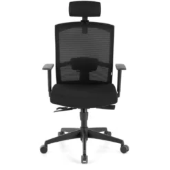 Silla de oficina Kendo, brazos ajustables, reposacabezas, red