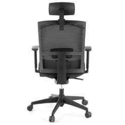 Silla de oficina Kendo, brazos ajustables, reposacabezas, red