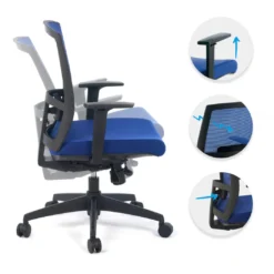 Silla de oficina Kendo, brazos ajustables, red