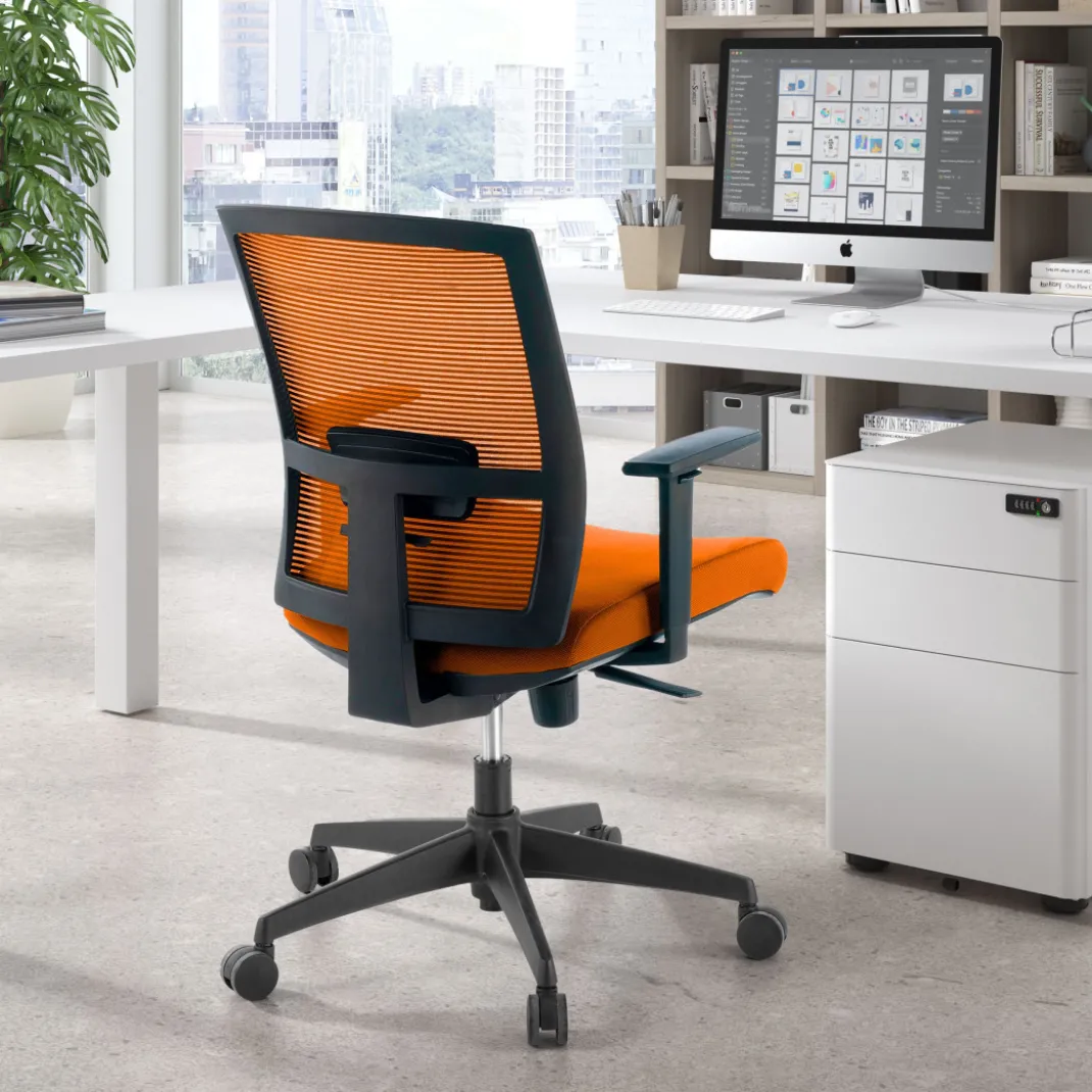 Silla de oficina Kendo, brazos ajustables, red