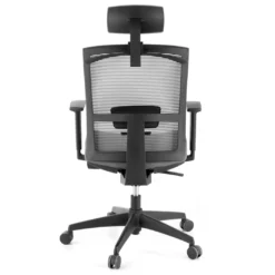 Silla de oficina Kendo, brazos ajustables, reposacabezas, red