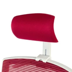 Silla de oficina Kendo white, brazos ajustables, reposacabezas, red