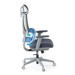 Silla de oficina Motion, reposacabezas, brazos 3D, red