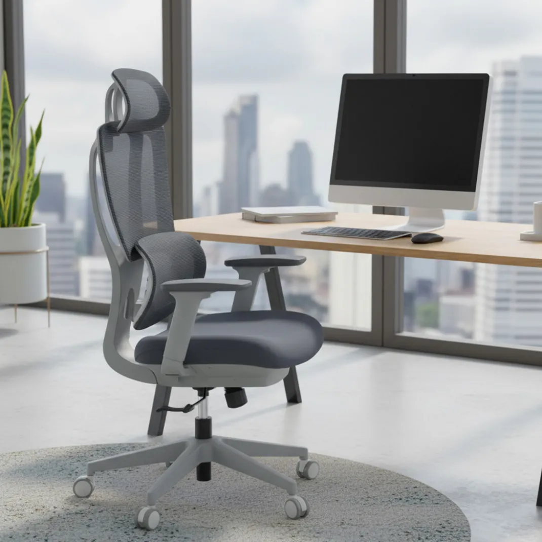 Silla de oficina Motion, reposacabezas, brazos 3D, red