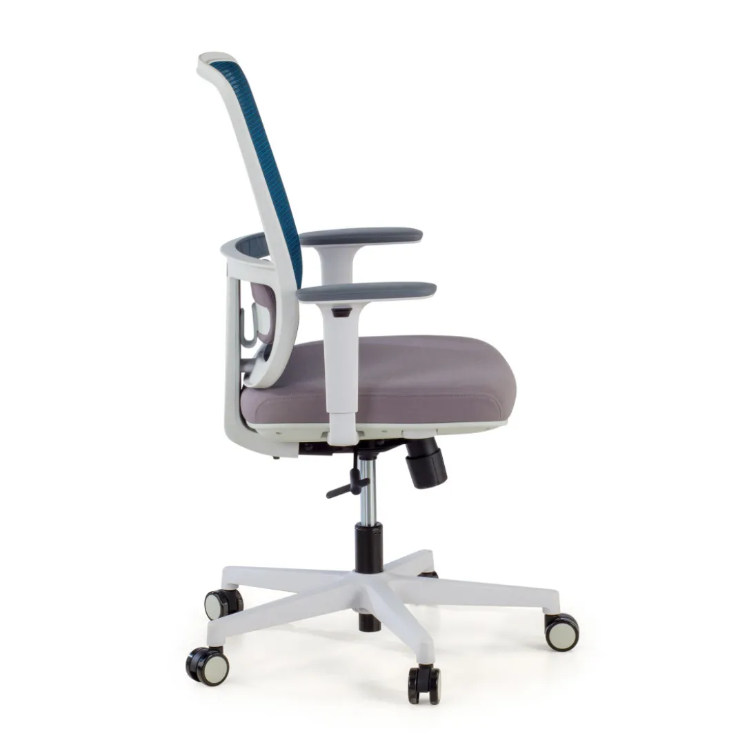 Silla de oficina profesional Sugar white, uso intensivo