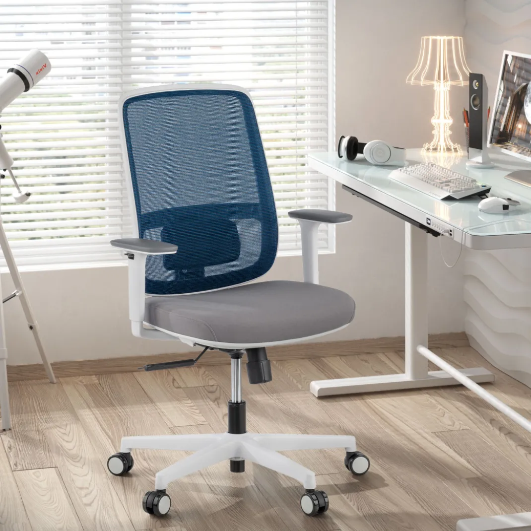 Silla de oficina profesional Sugar white, uso intensivo