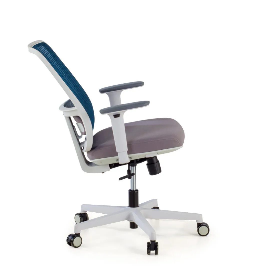 Silla de oficina profesional Sugar white, uso intensivo