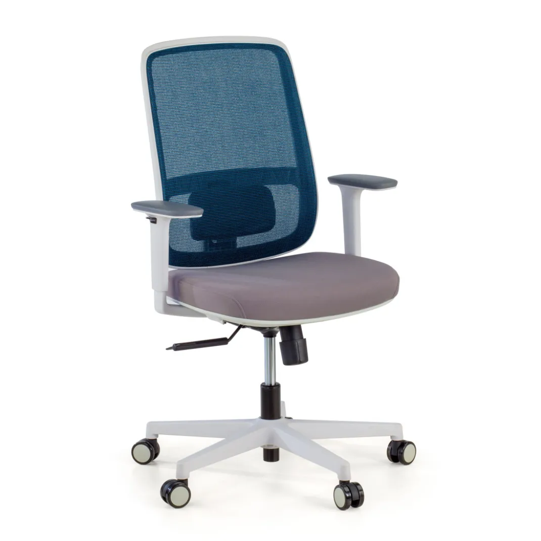 Silla de oficina profesional Sugar white, uso intensivo