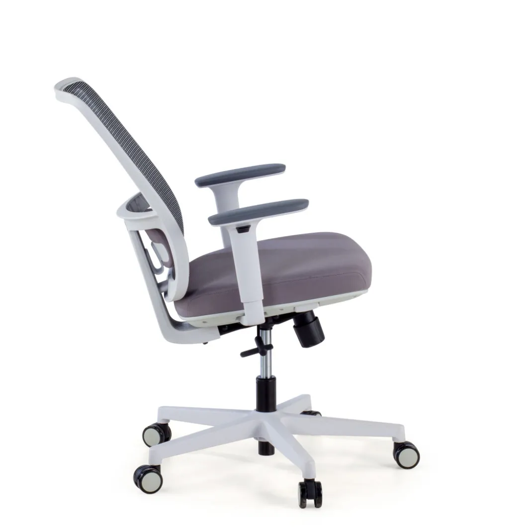 Silla de oficina profesional Sugar white, uso intensivo