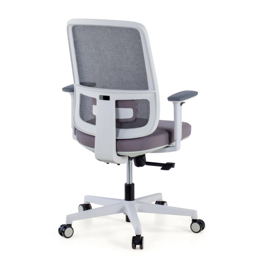 Silla de oficina profesional Sugar white, uso intensivo