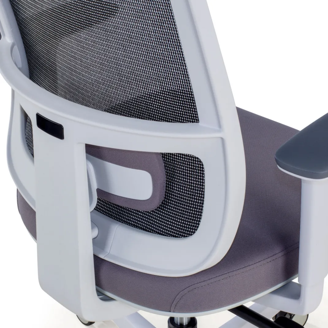 Silla de oficina profesional Sugar white, uso intensivo