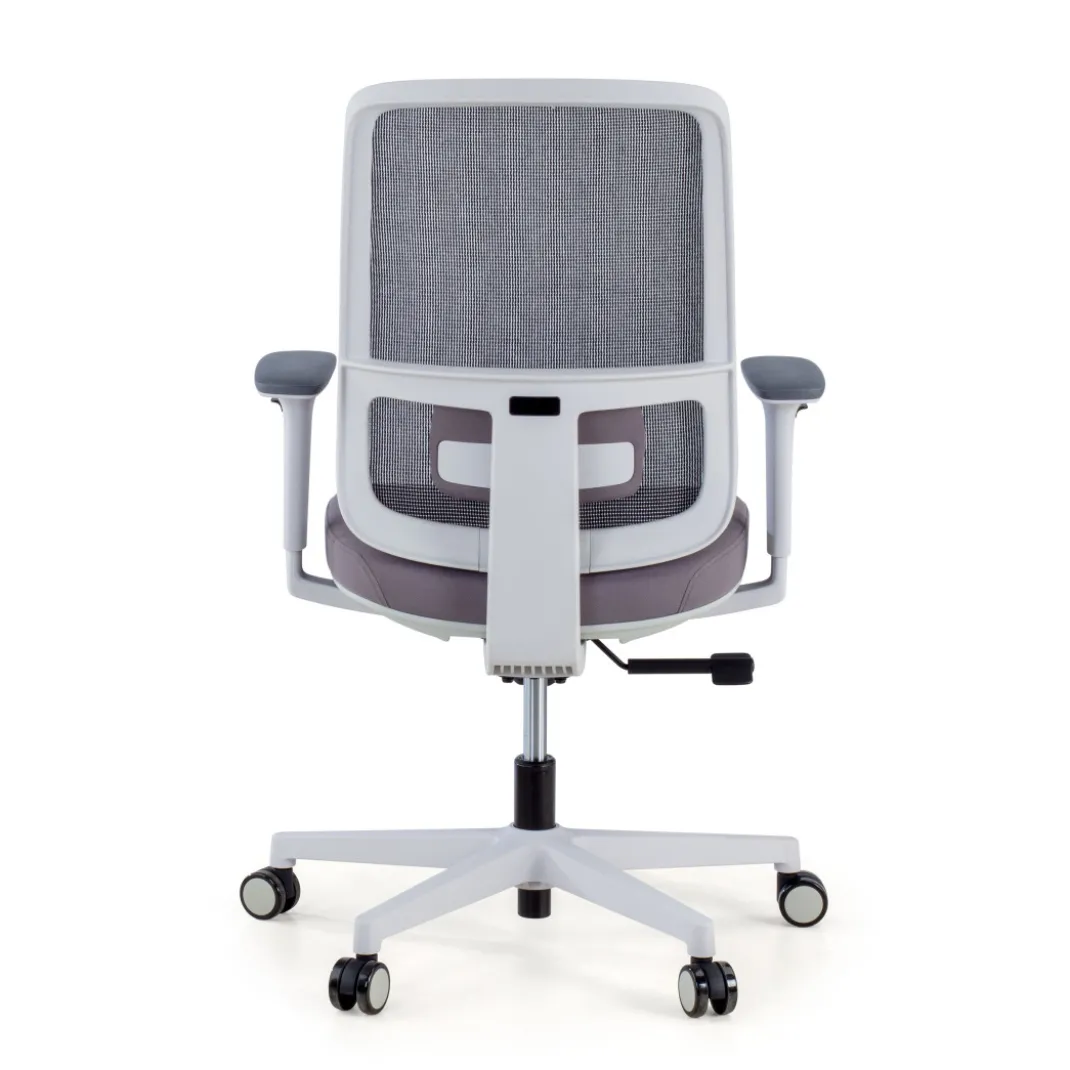 Silla de oficina profesional Sugar white, uso intensivo