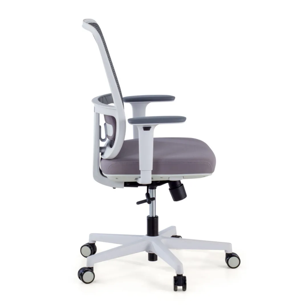 Silla de oficina profesional Sugar white, uso intensivo