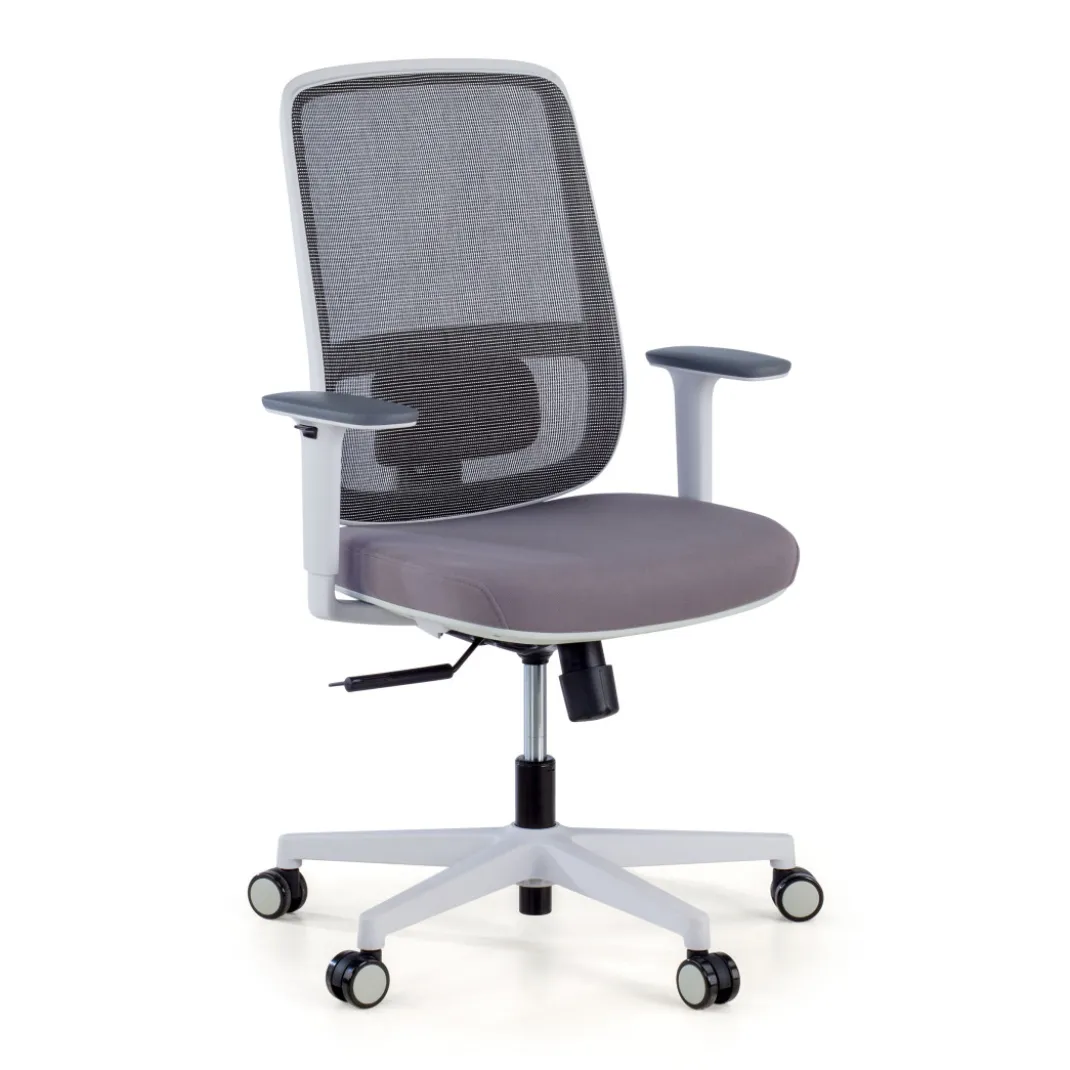 Silla de oficina profesional Sugar white, uso intensivo