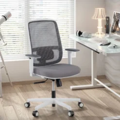 Silla de oficina profesional Sugar white, uso intensivo
