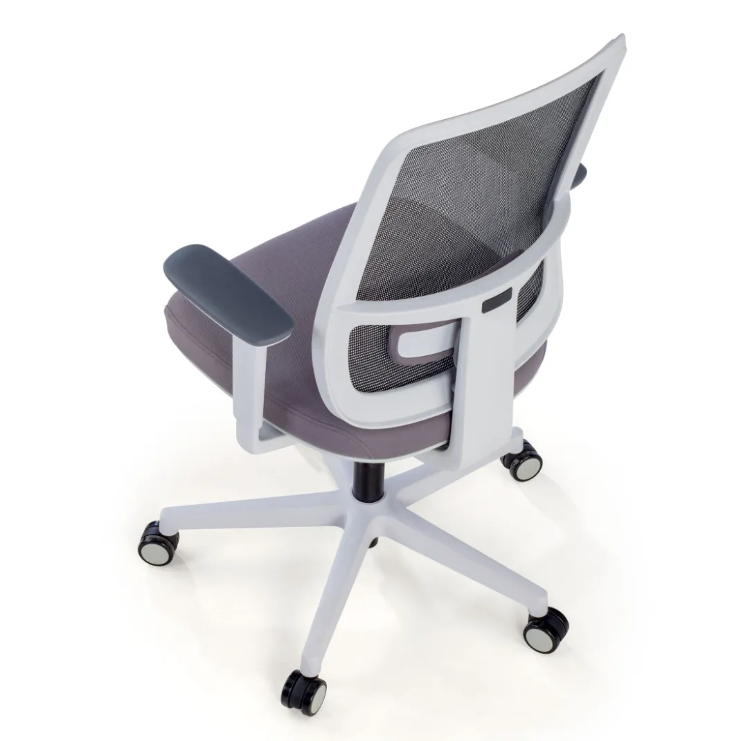 Silla de oficina profesional Sugar white, uso intensivo