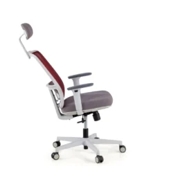 Silla de oficina Sugar white con reposacabezas