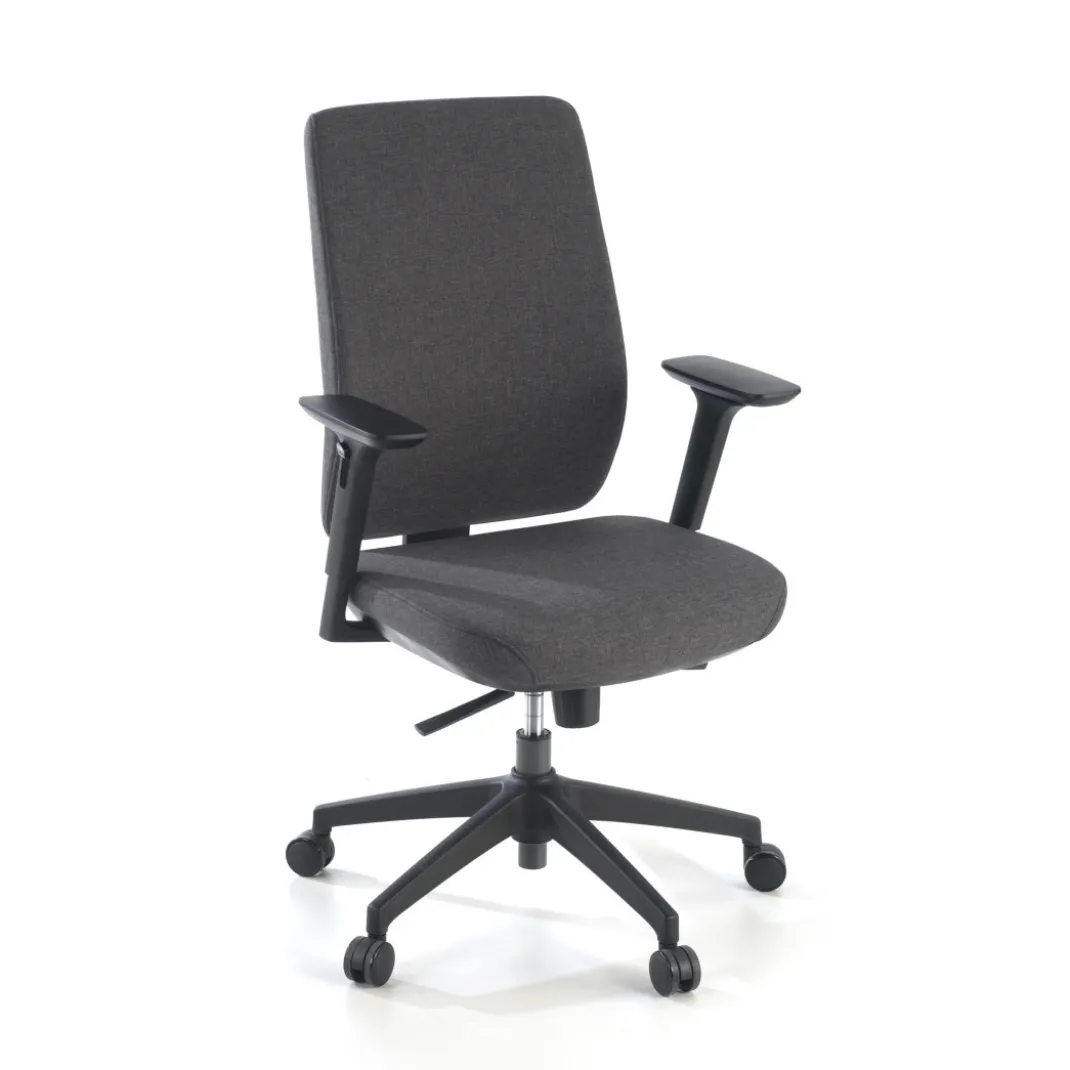 Silla de oficina Wind, respaldo regulable, brazos 3D, tapizado