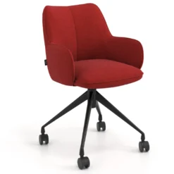 Silla de reuniones con ruedas Gala, estructura giratoria