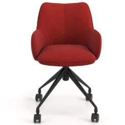 Silla de reuniones con ruedas Gala, estructura giratoria