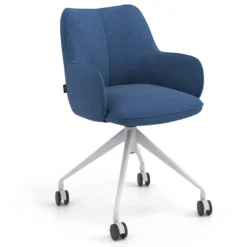 Silla de reuniones con ruedas Gala, estructura giratoria