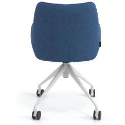 Silla de reuniones con ruedas Gala, estructura giratoria