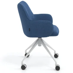 Silla de reuniones con ruedas Gala, estructura giratoria