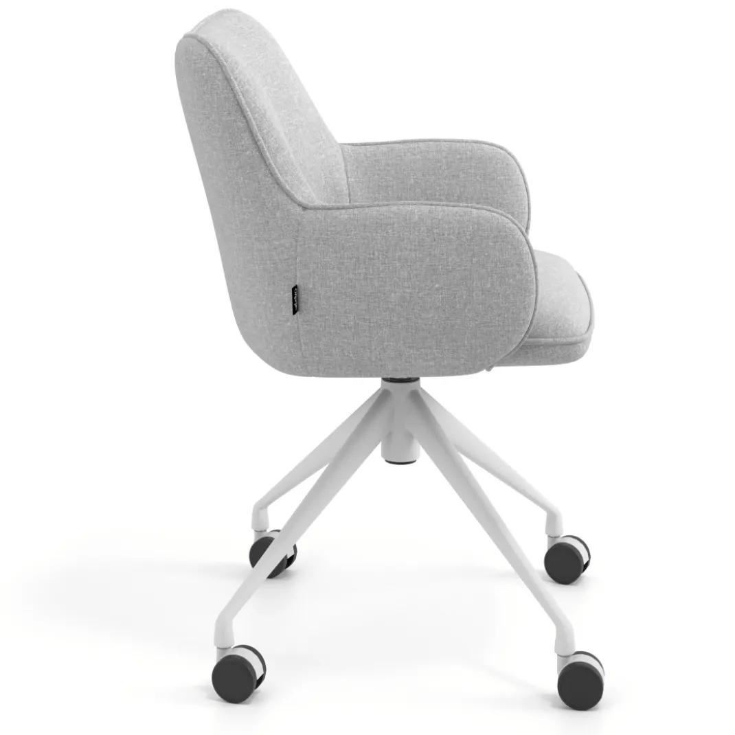 Silla de reuniones con ruedas Gala, estructura giratoria