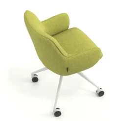 Silla de reuniones con ruedas Gala, estructura giratoria