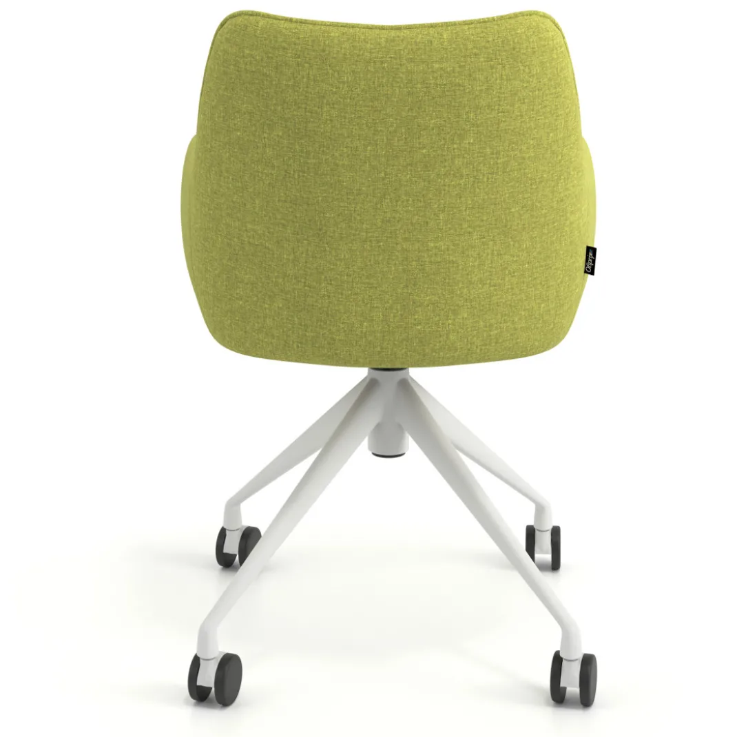 Silla de reuniones con ruedas Gala, estructura giratoria