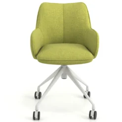 Silla de reuniones con ruedas Gala, estructura giratoria