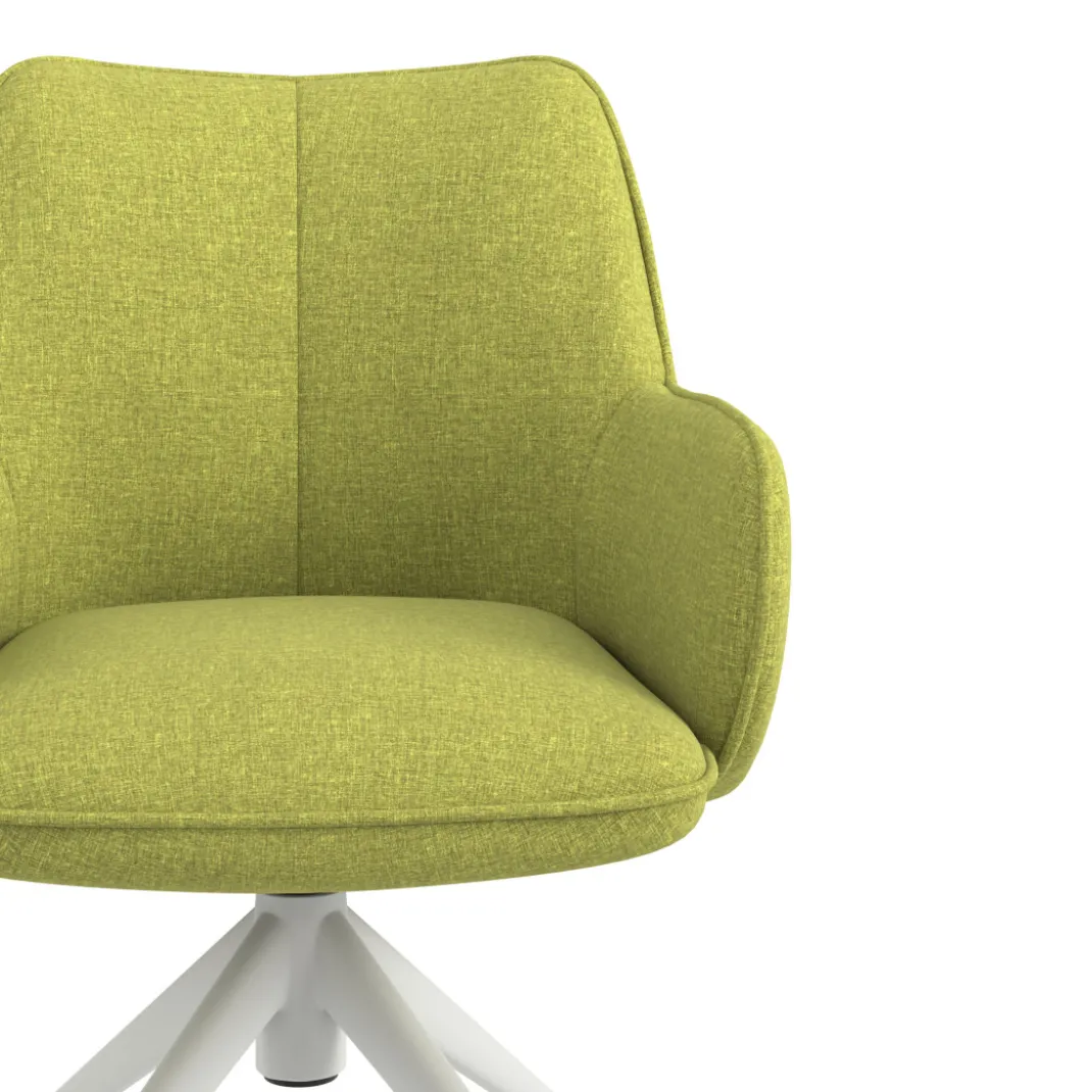 Silla de reuniones con ruedas Gala, estructura giratoria