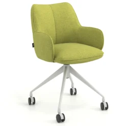 Silla de reuniones con ruedas Gala, estructura giratoria