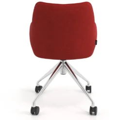 Silla de reuniones con ruedas Gala, estructura giratoria