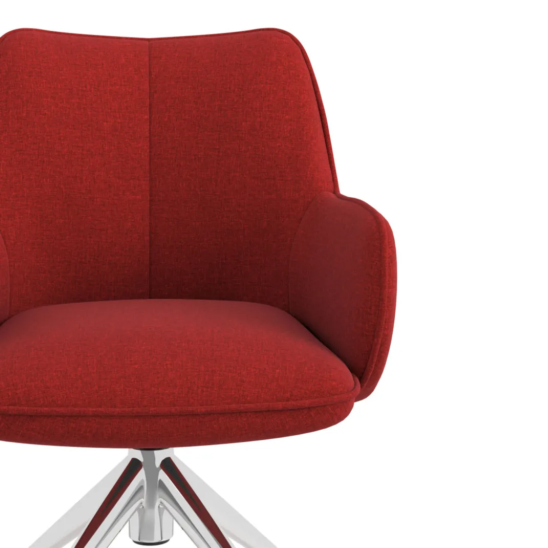 Silla de reuniones con ruedas Gala, estructura giratoria