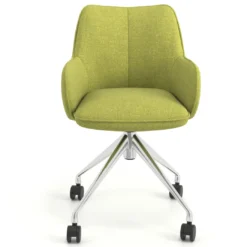 Silla de reuniones con ruedas Gala, estructura giratoria