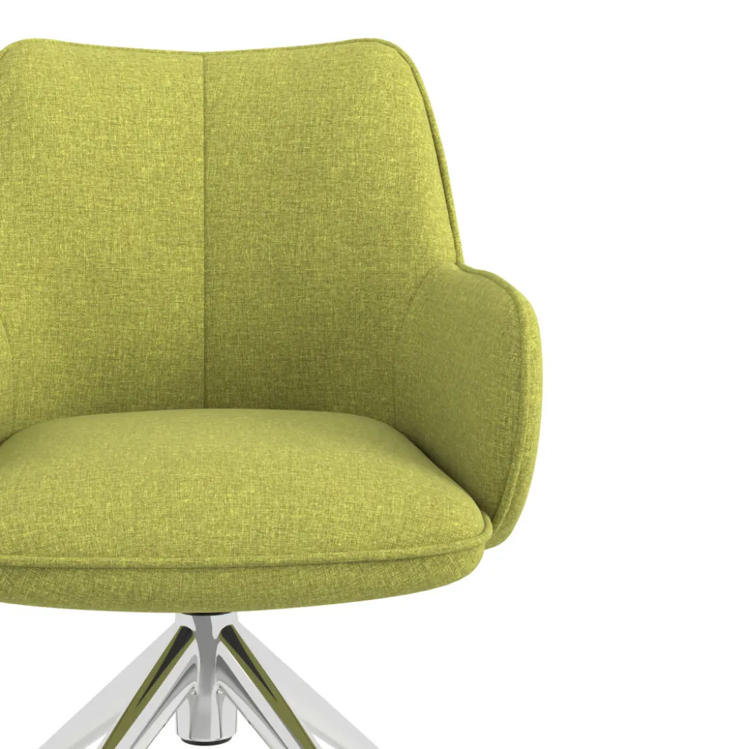 Silla de reuniones con ruedas Gala, estructura giratoria