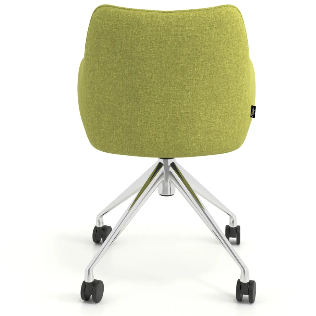 Silla de reuniones con ruedas Gala, estructura giratoria
