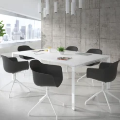Silla de reuniones Elisa, base piramidal