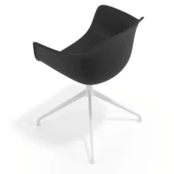Silla de reuniones Elisa, base piramidal